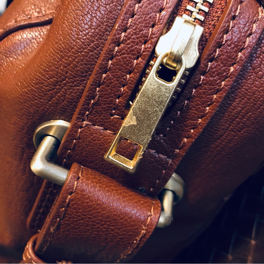 RACHEL Rachel Roy Gorgeous Cognac Glazed Vachetta Leather - Picture 14 of 14